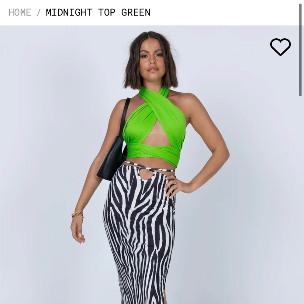 Princess Polly midnight convertible wrap top in black - Picture 3 of 6
